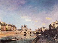 Johan-Barthold Jongkind The Seine and Notre-Dame de Paris oil painting image
